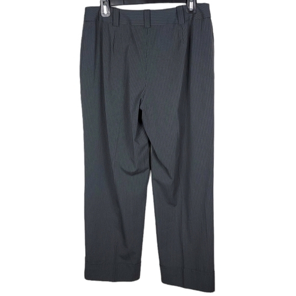 Anne Klein Grey Pinstripe Professional Crop Pantsuit - Picture 12 of 14